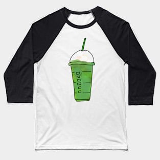 Green Iced Coffee Blended Drink Frappe Baseball T-Shirt